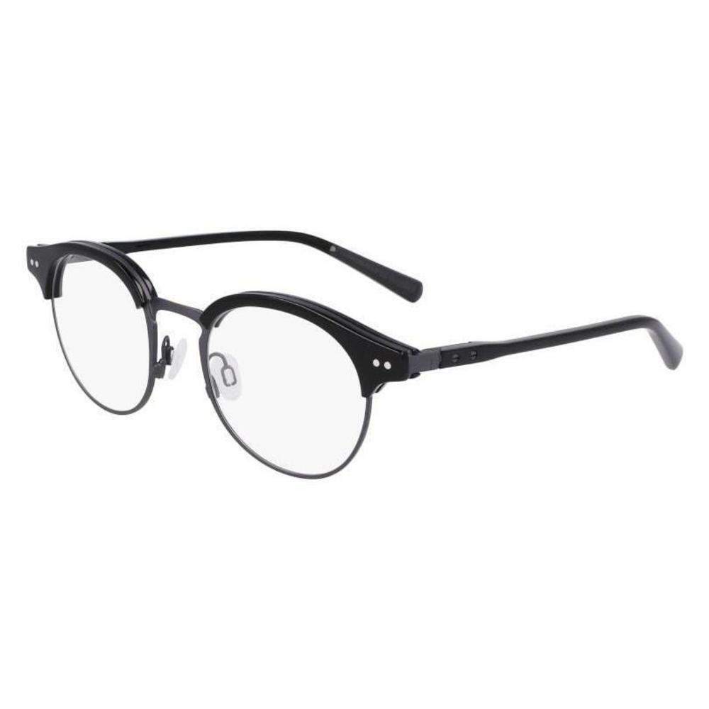 New SHINOLA by Flexon SH-23000 001 Black & Gunmetal Eyeglasses 48/21/145
